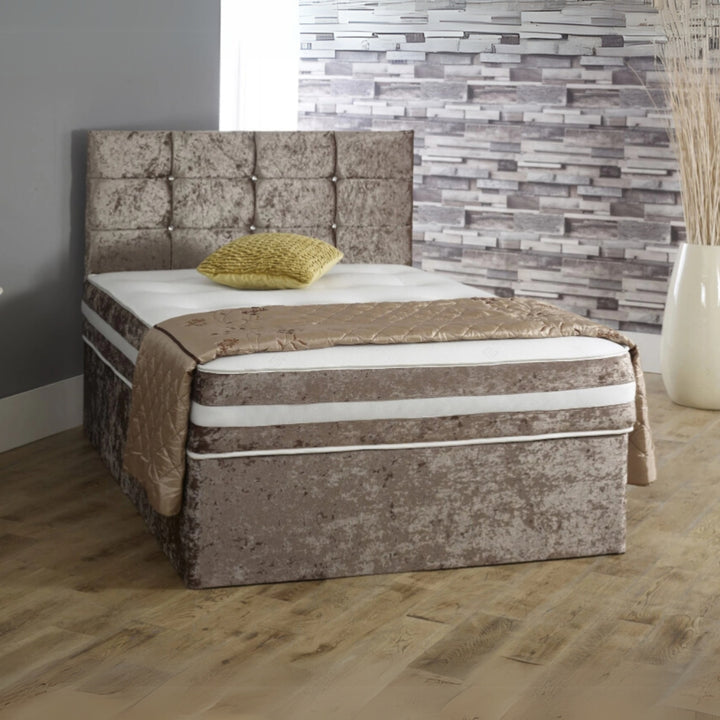 Double Divan Bed - Crushed Velvet Divan Bed Frame