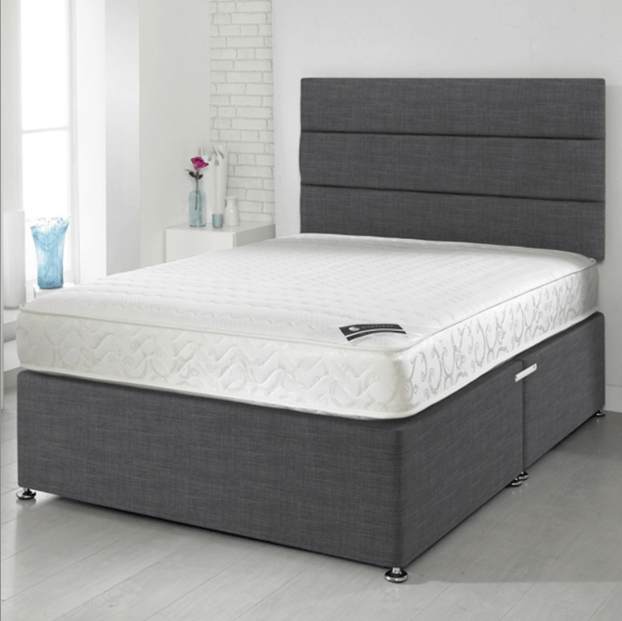 Single Divan Bed With Mattress - Horizontal Linear Divan Bed Frame With Mattress