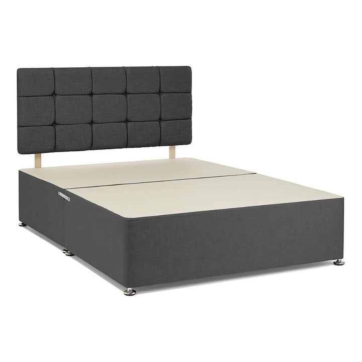 Single Divan Bed With Storage - Grey Chenille Divan Bed Frame