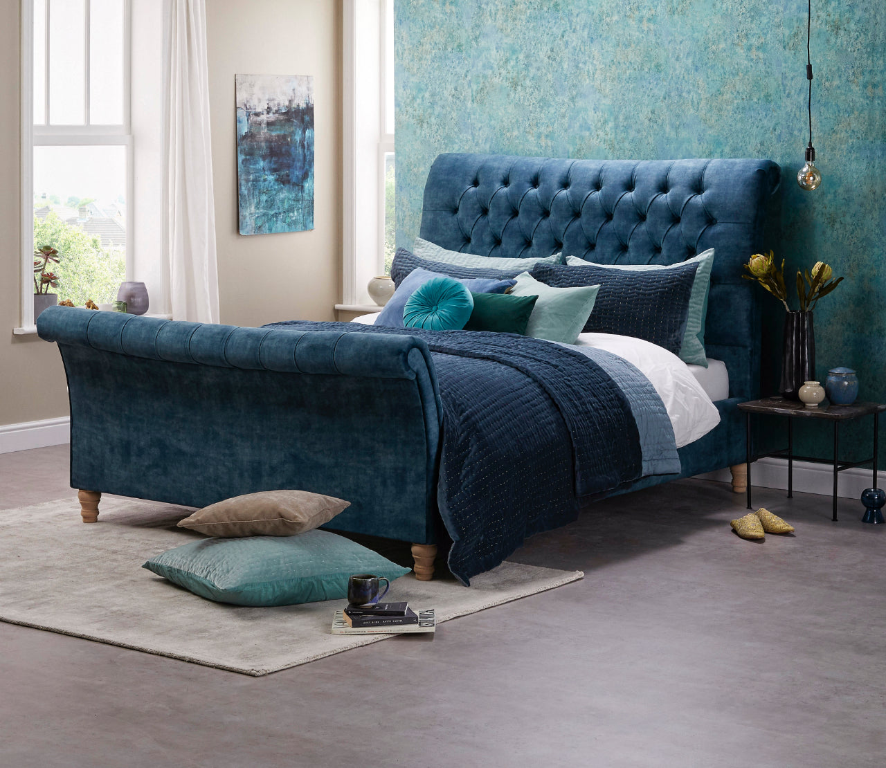 Bed Frame Double - Windsor Scroll Bed 2