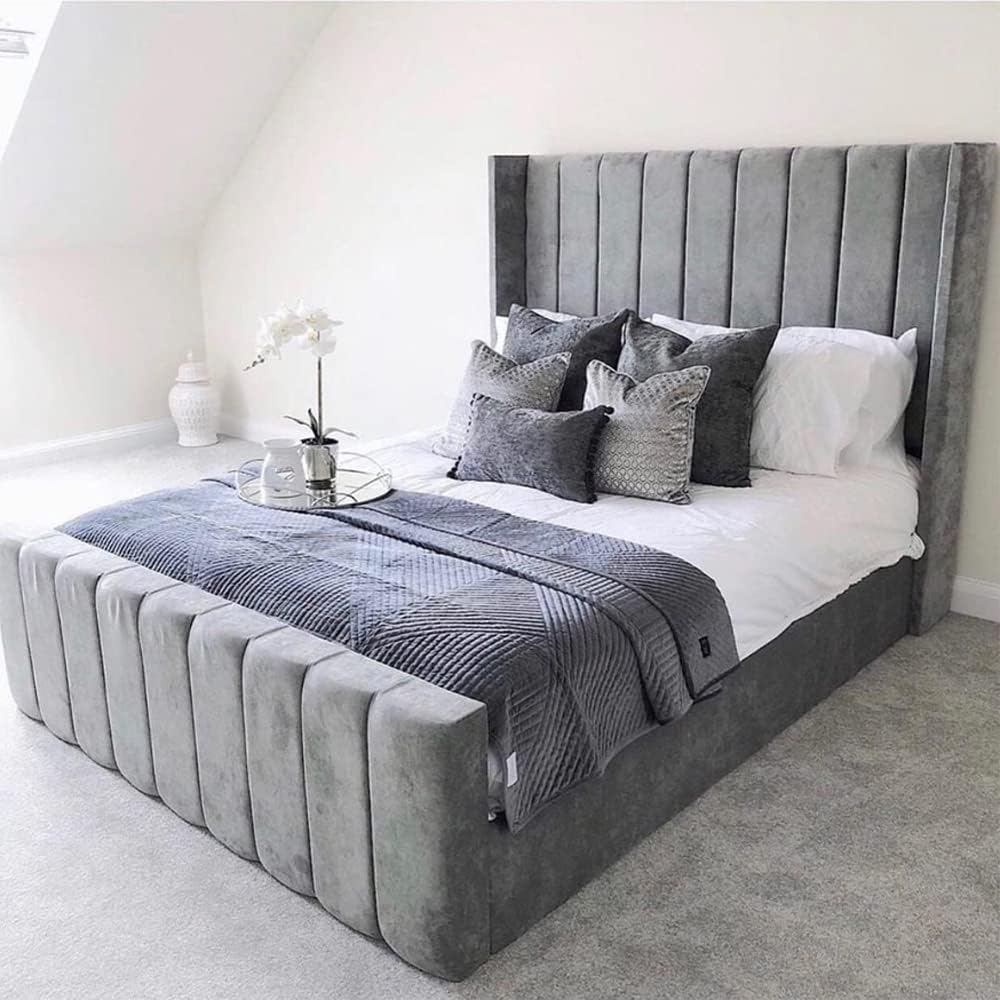 Bed Frame Double Bed - Elwood Wingback Bed