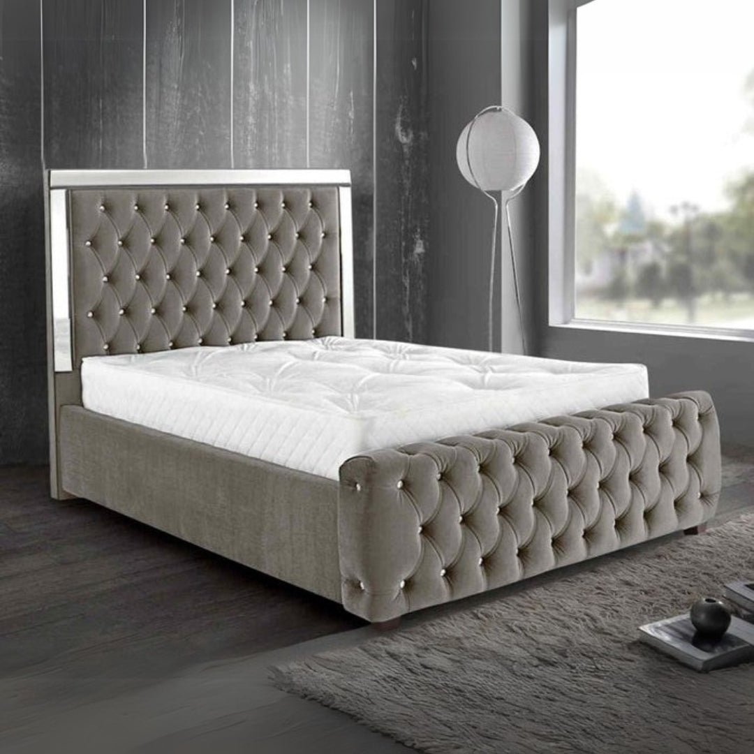 Double Bed Frame - Glimmer Chesterfield Bed Frame 2