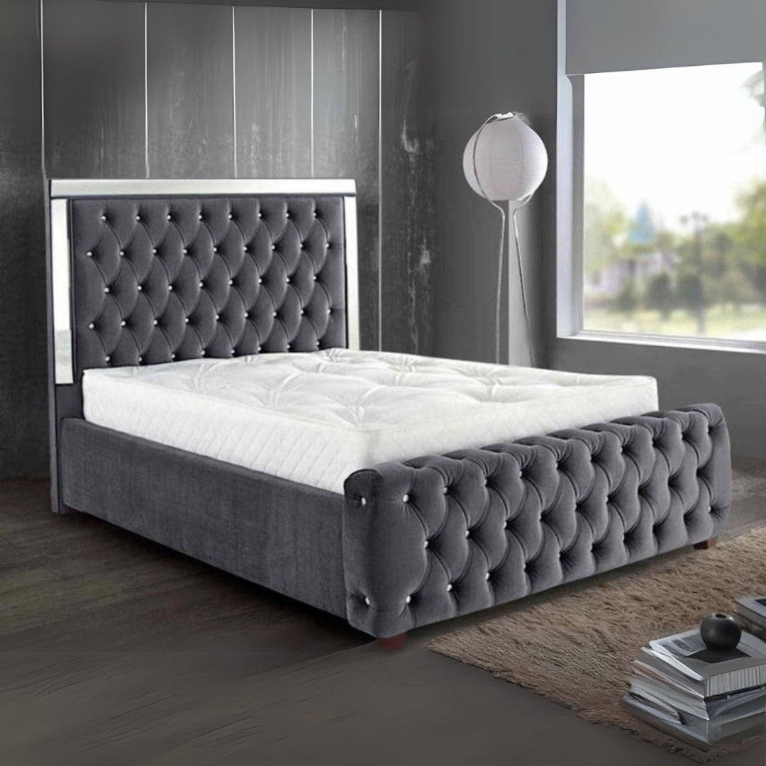 Double Bed Frame - Glimmer Chesterfield Bed Frame 3