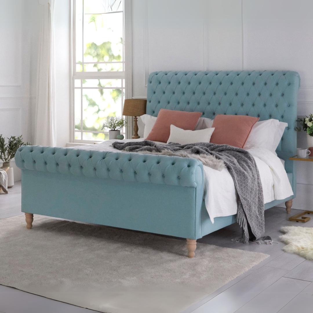 Double Wooden Bed Frame - Cambridge Scroll Bed