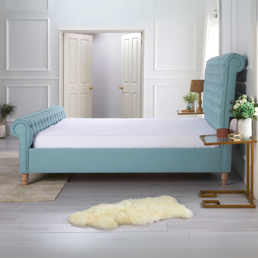 Double Wooden Bed Frame - Cambridge Scroll Bed 2