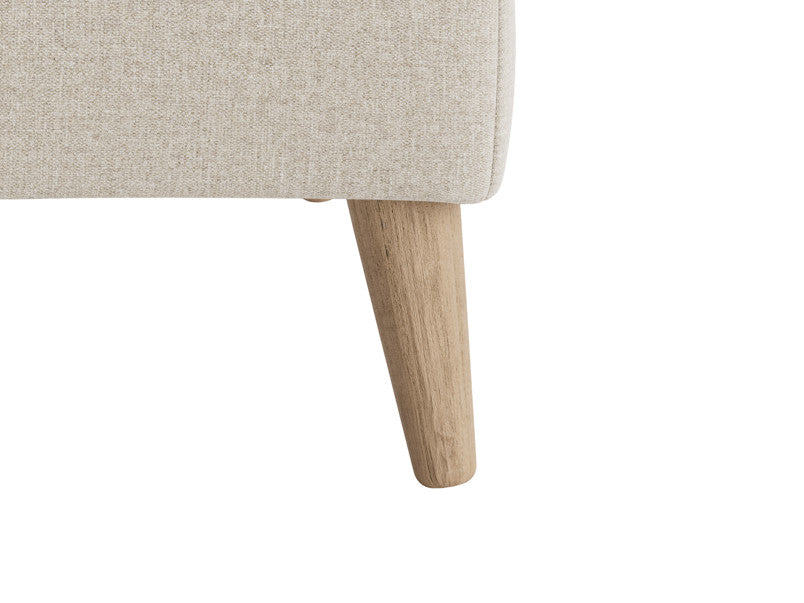Footstool With Wooden Legs - Oxford Footstool