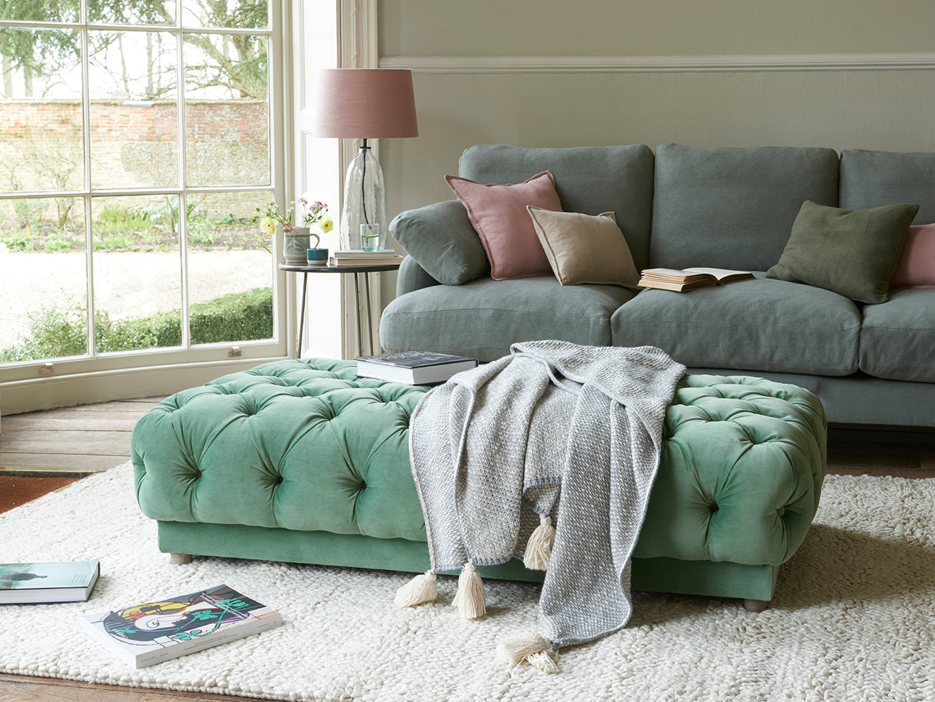 Footstool with High Legs - Royal Cushion Footstool 3