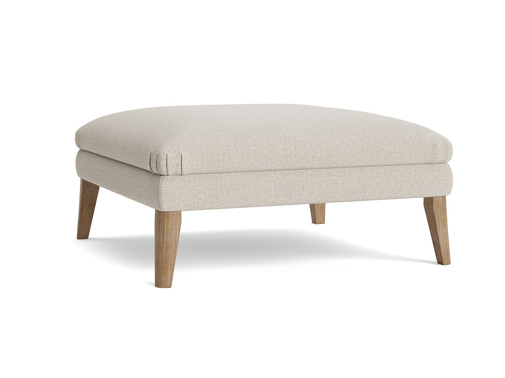 Footstool with Wooden Legs - Cozy Cushion Footstool