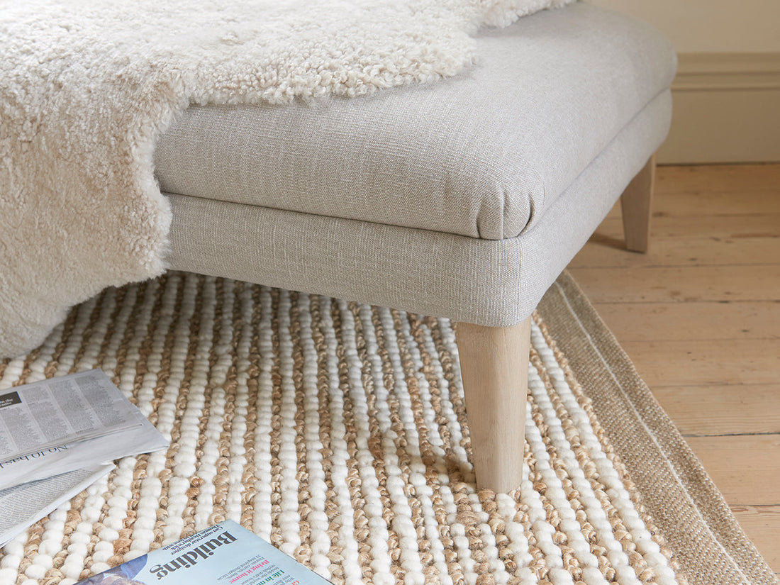 Footstool with Wooden Legs - Cozy Cushion Footstool 3