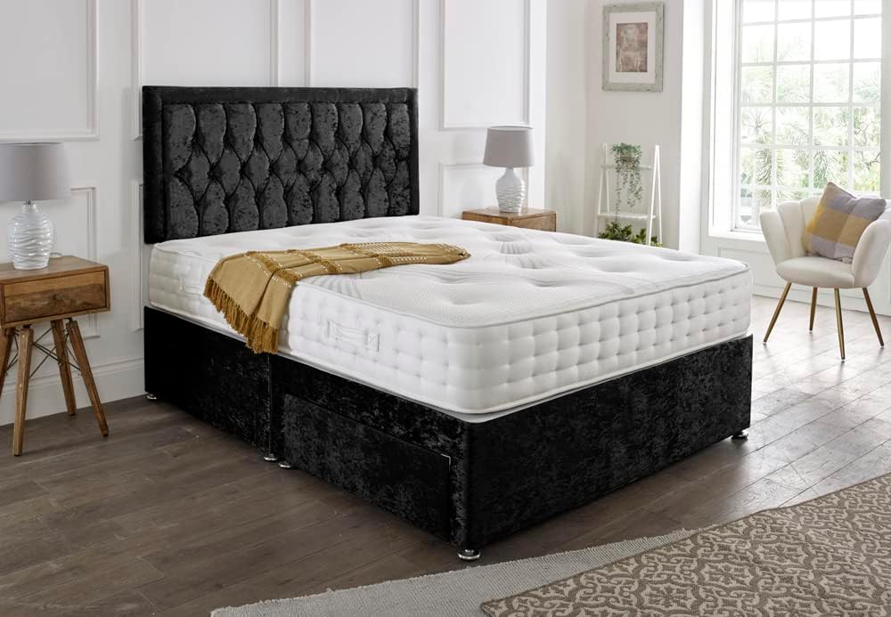 King Size Divan Bed - Luxury Divan Bed Frame With 2 Drawers