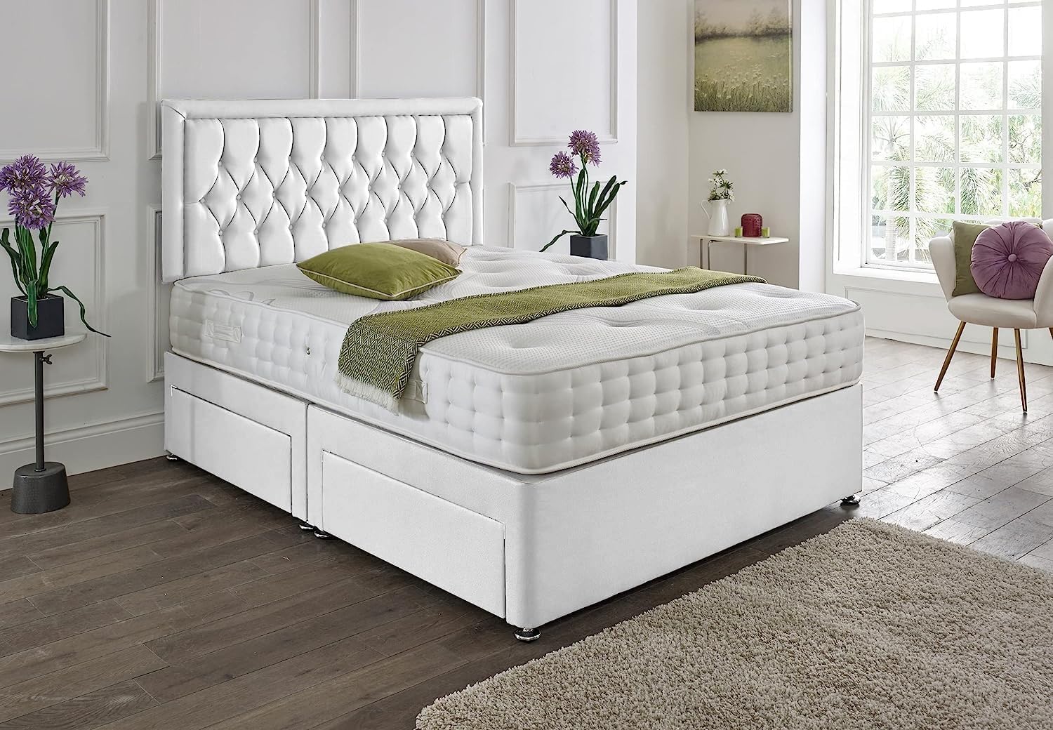King Size Divan Bed - Luxury Divan Bed Frame With 4 Drawers