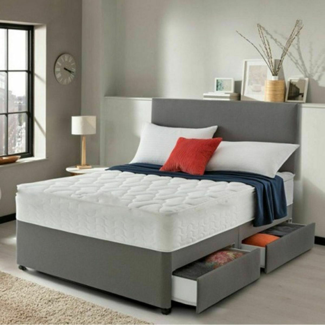 Kingsize Divan Bed - Lavish Divan Bed With Frame and Side Drawers