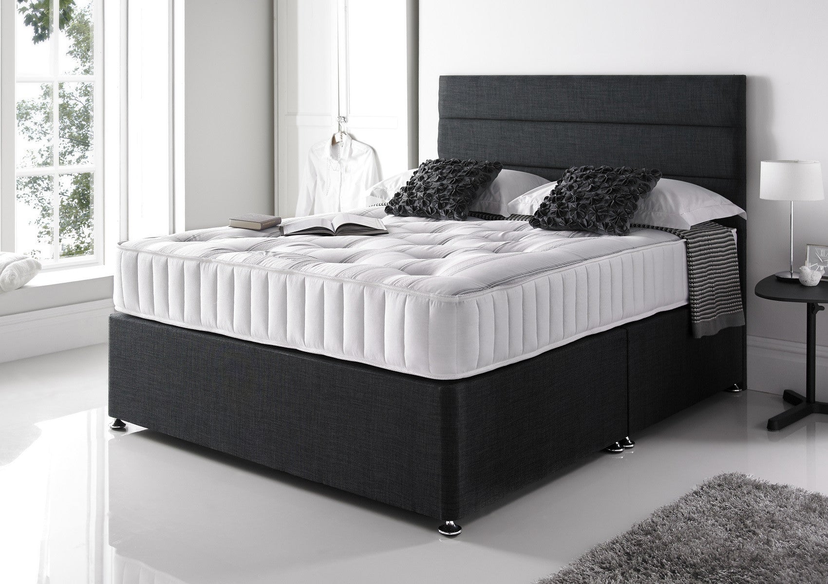 Single Divan Bed With Mattress - Horizontal Linear Divan Bed With Frame