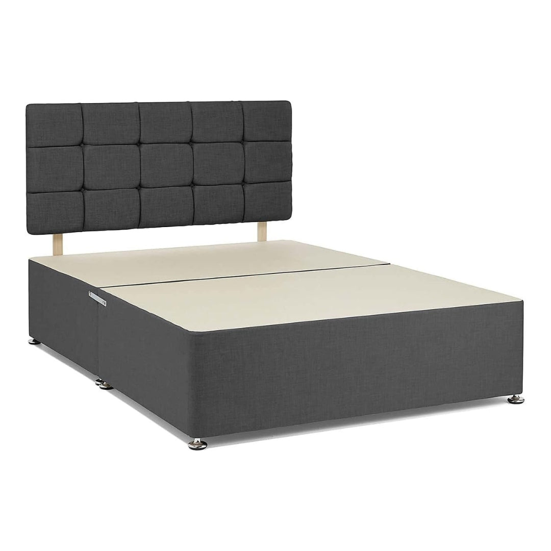 Single Divan Bed With Storage - Grey Chenille Divan Bed Frame