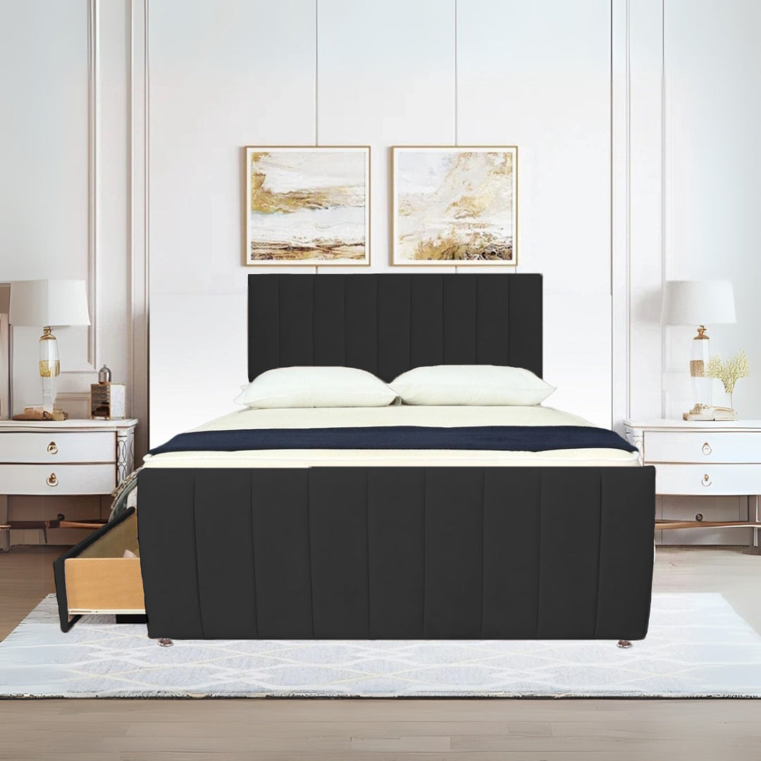 Small Divan Double Bed - Luna Divan Bed With Frame and Mattress