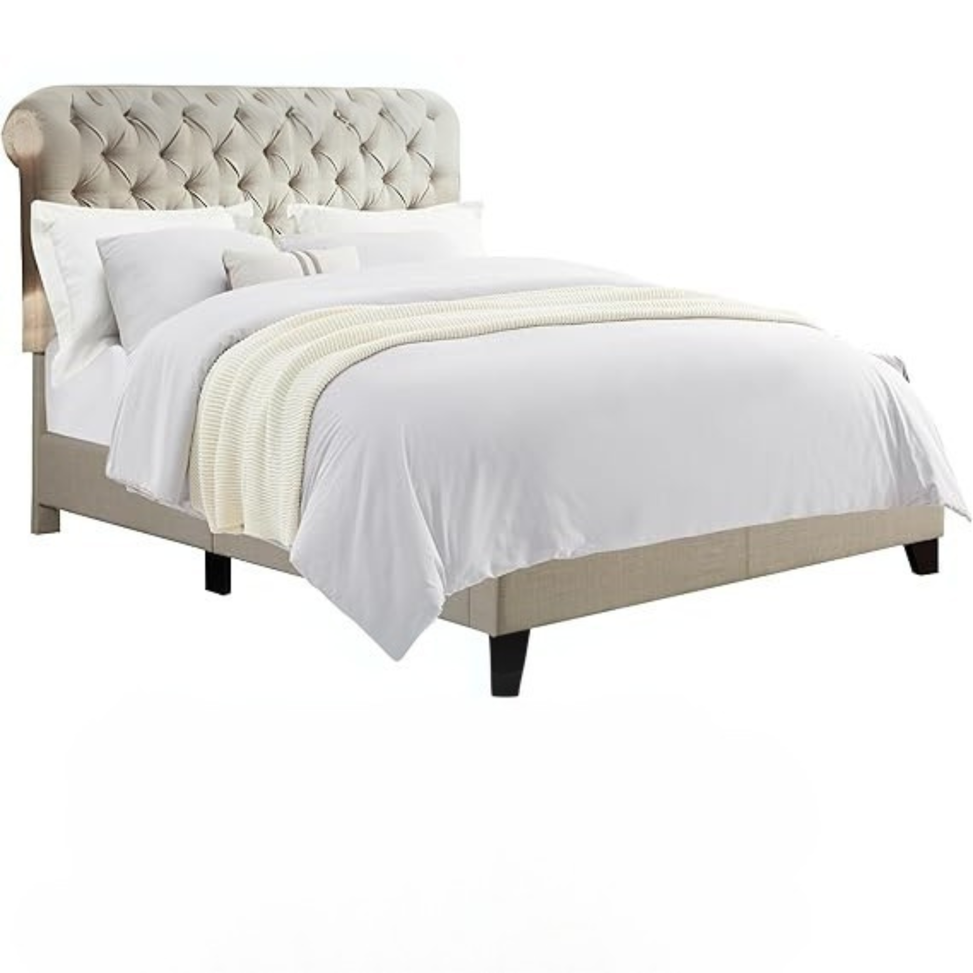 Wooden Double Bed Frame - Belmont Scroll Bed 2